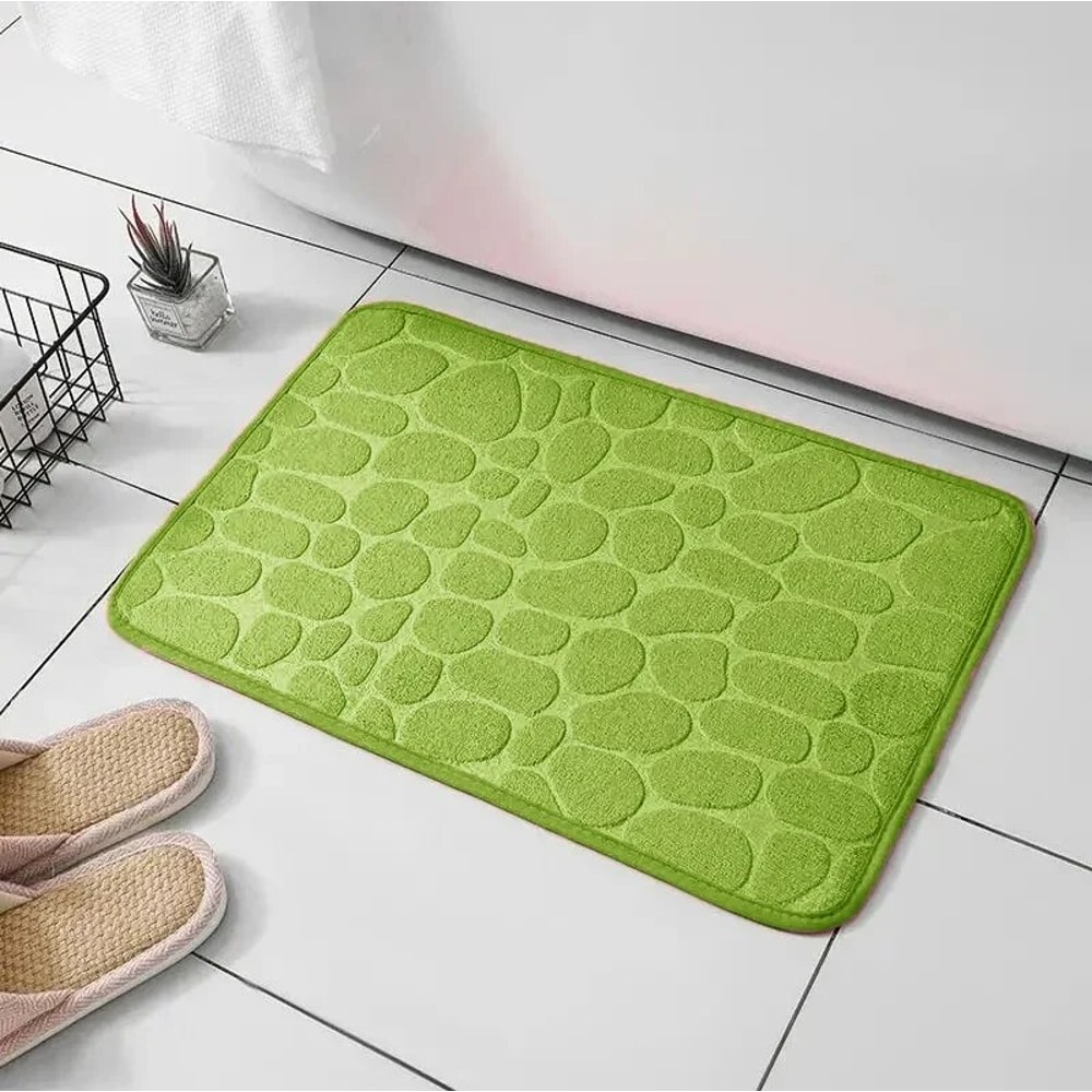 Premium Embossed Fiber Anti Slip Mat For Bathroom Living Room 10