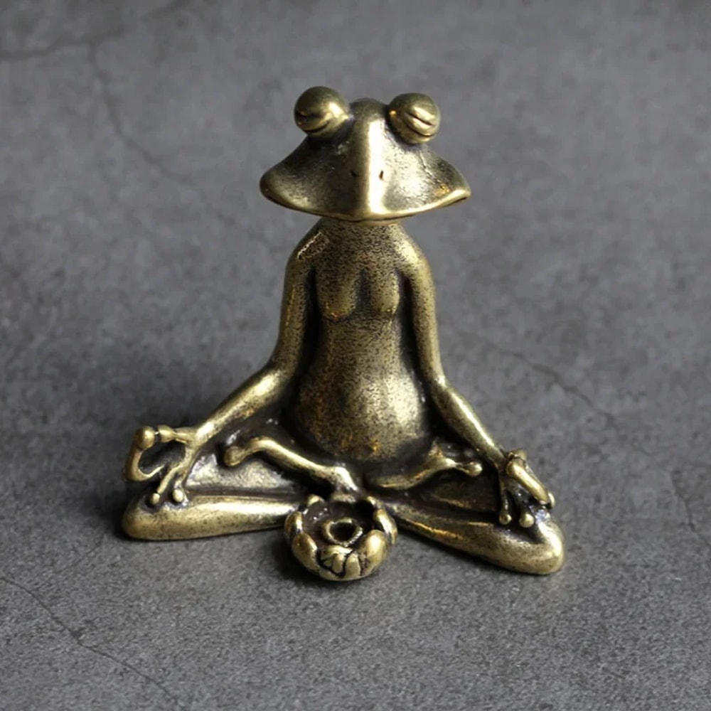 Zen Copper Frog Incense Holder Tea Pet Ornament For Home Decor 1
