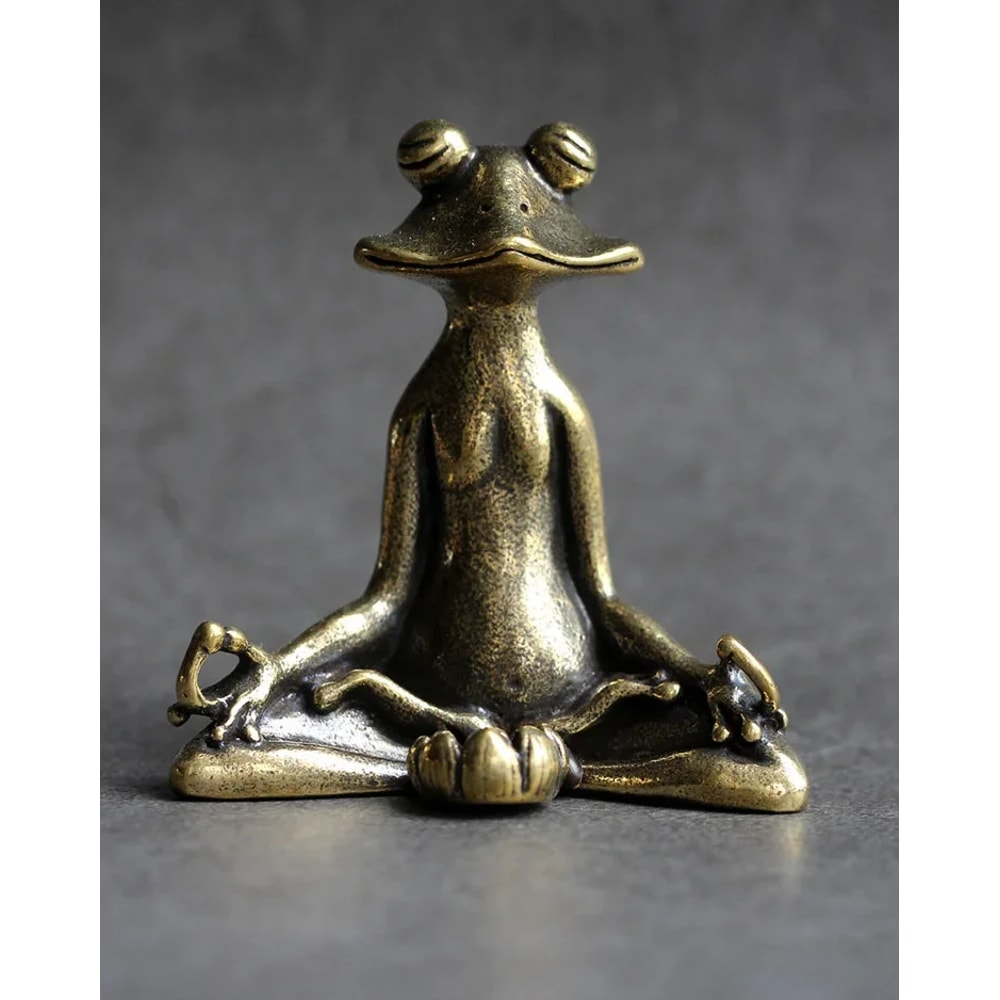 Zen Copper Frog Incense Holder Tea Pet Ornament For Home Decor 3