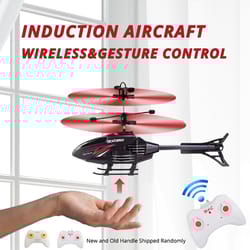 gesture control helicopter rc aircraft with led lights for kids