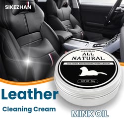 leather care & restoration cream for seats sofas & car interiors mink oil leather cleaner & polisher