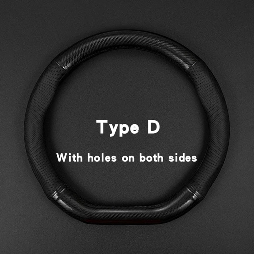 Universal Car Steering Wheel Cover Carbon Fiber Leather Anti Slip Three Dimensional Stylish & Durable Car Accessory