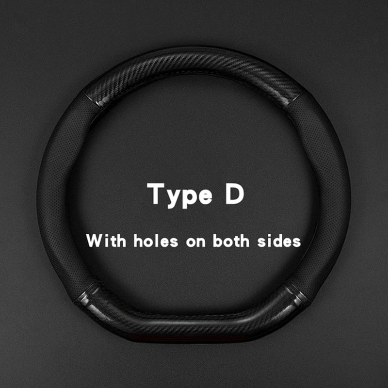 Universal Car Steering Wheel Cover Carbon Fiber Leather Anti Slip Three Dimensional Stylish & Durable Car Accessory