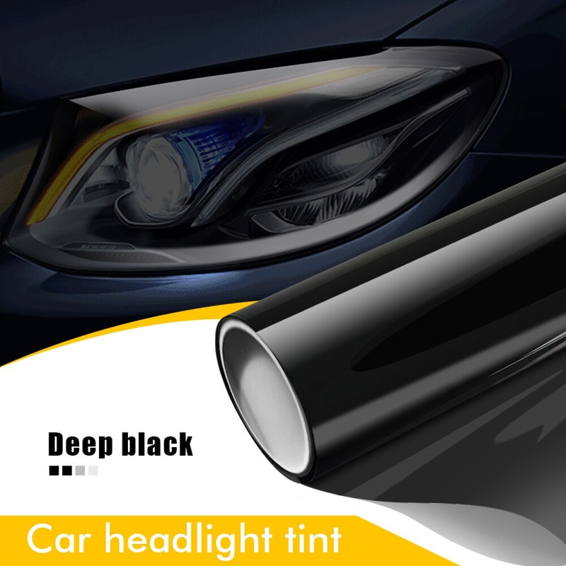 Car Headlight Tint Film Smoke Fog Light Vinyl PVC Black Tint Waterproof Car Sticker Accessories