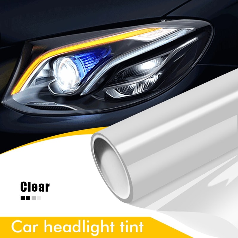 Car Headlight Tint Film Smoke Fog Light Vinyl PVC Black Tint Waterproof Car Sticker Accessories