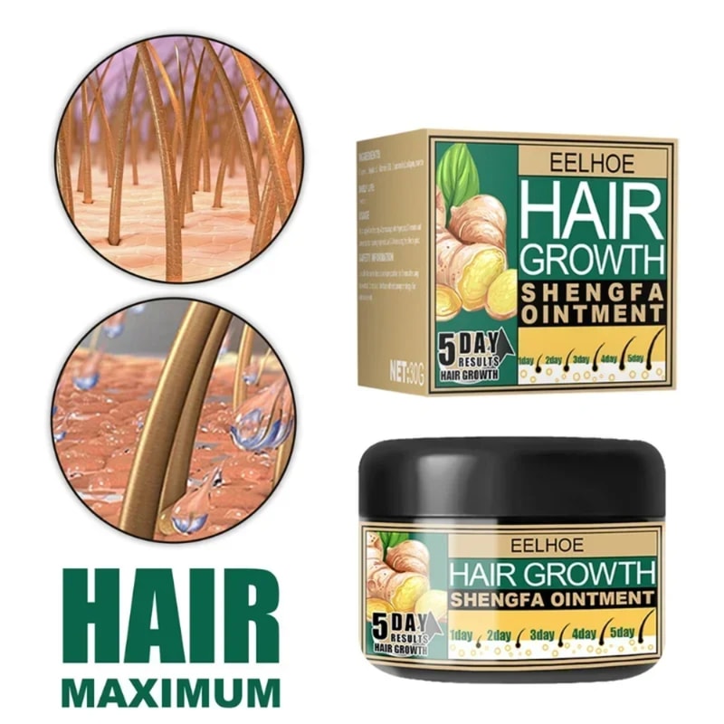 Ginger Hair Care Cream for Hair Growth Scalp Massage and Smoothing Care