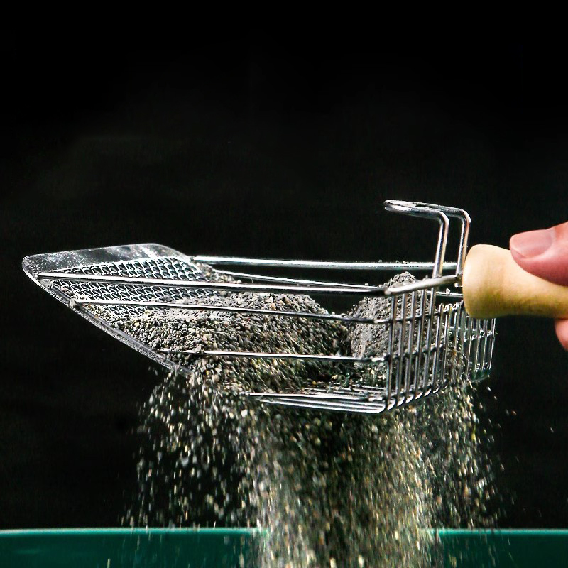 Stainless Steel Cat Litter Scoop With Wooden Handle Washable Rust Resistant 1