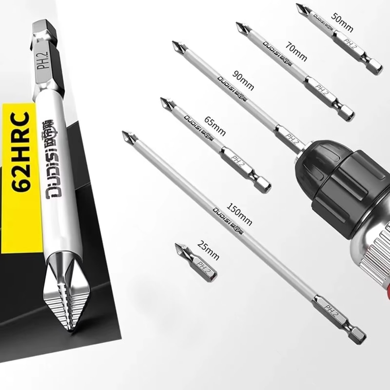 Magnetic Screwdriver Bit Set Heavy Duty Shockproof Impact Drill Bits 3