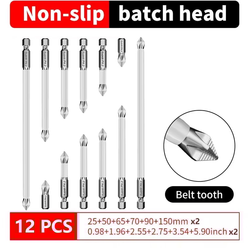 Magnetic Screwdriver Bit Set Heavy Duty Shockproof Impact Drill Bits 6