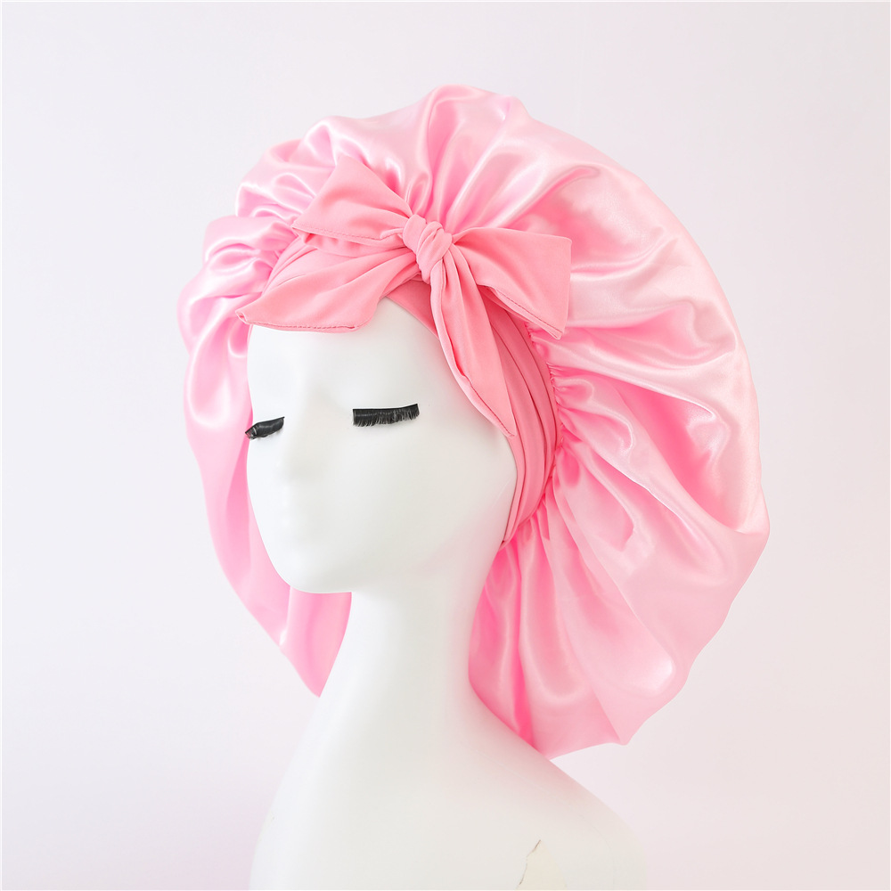Satin Night Sleep Cap For Women And Men Unisex Hair Care Bonnet 2