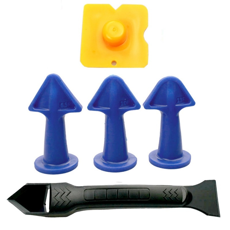 Caulking Nozzle Applicator Silicone Remover Set Plastic Glue Shovel Tile Finishing Tool For Floor