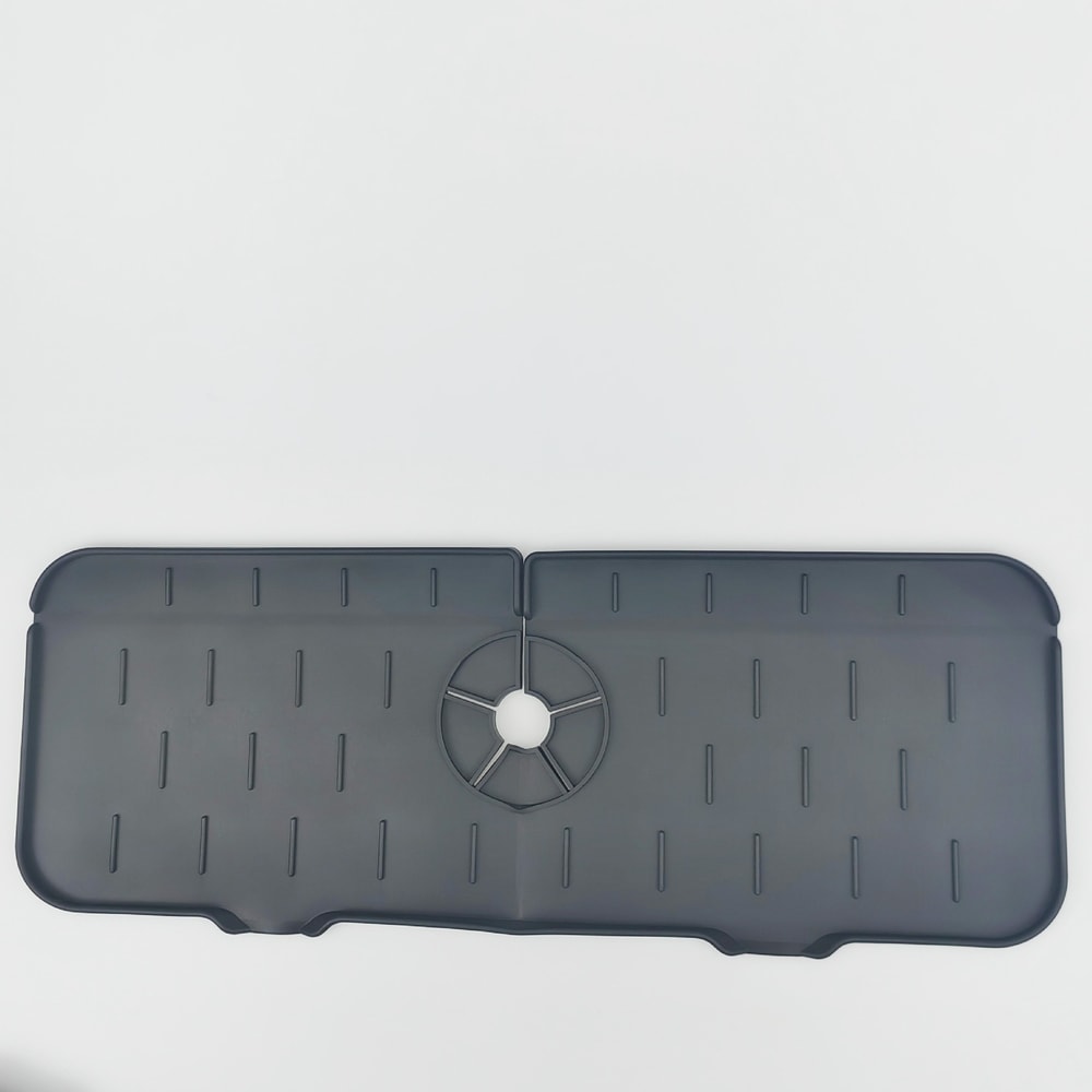 Silicone Faucet Absorbent Pad Sink Splash Catcher & Countertop Protective Mat for Kitchen & Bathroom Drain Mat Access