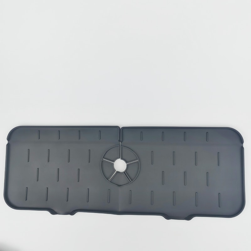 Silicone Faucet Absorbent Pad Sink Splash Catcher & Countertop Protective Mat for Kitchen & Bathroom Drain Mat Access