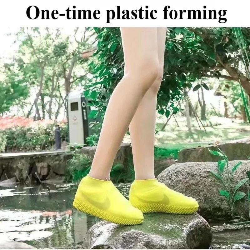 Reusable Silicone Rain Shoe Covers For Travel Waterproof Wear Resistant 2