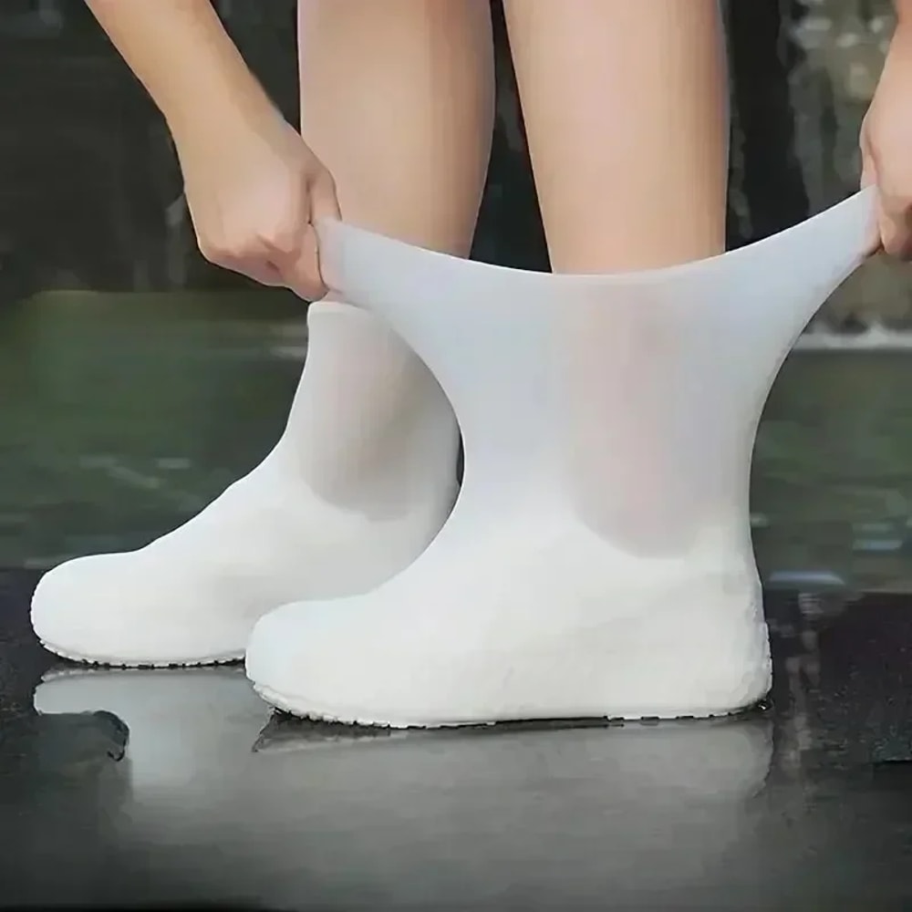 Reusable Silicone Rain Shoe Covers For Travel Waterproof Wear Resistant 7