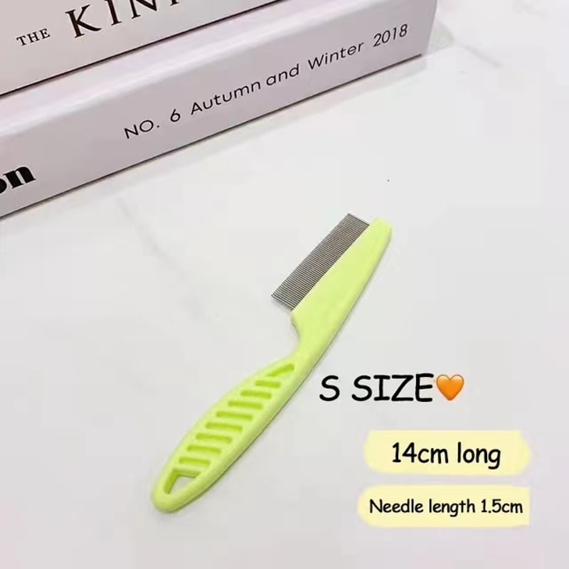 Pet Hair Shedding Comb Stainless Steel Flea Comb For Cat And Dog Grooming 2