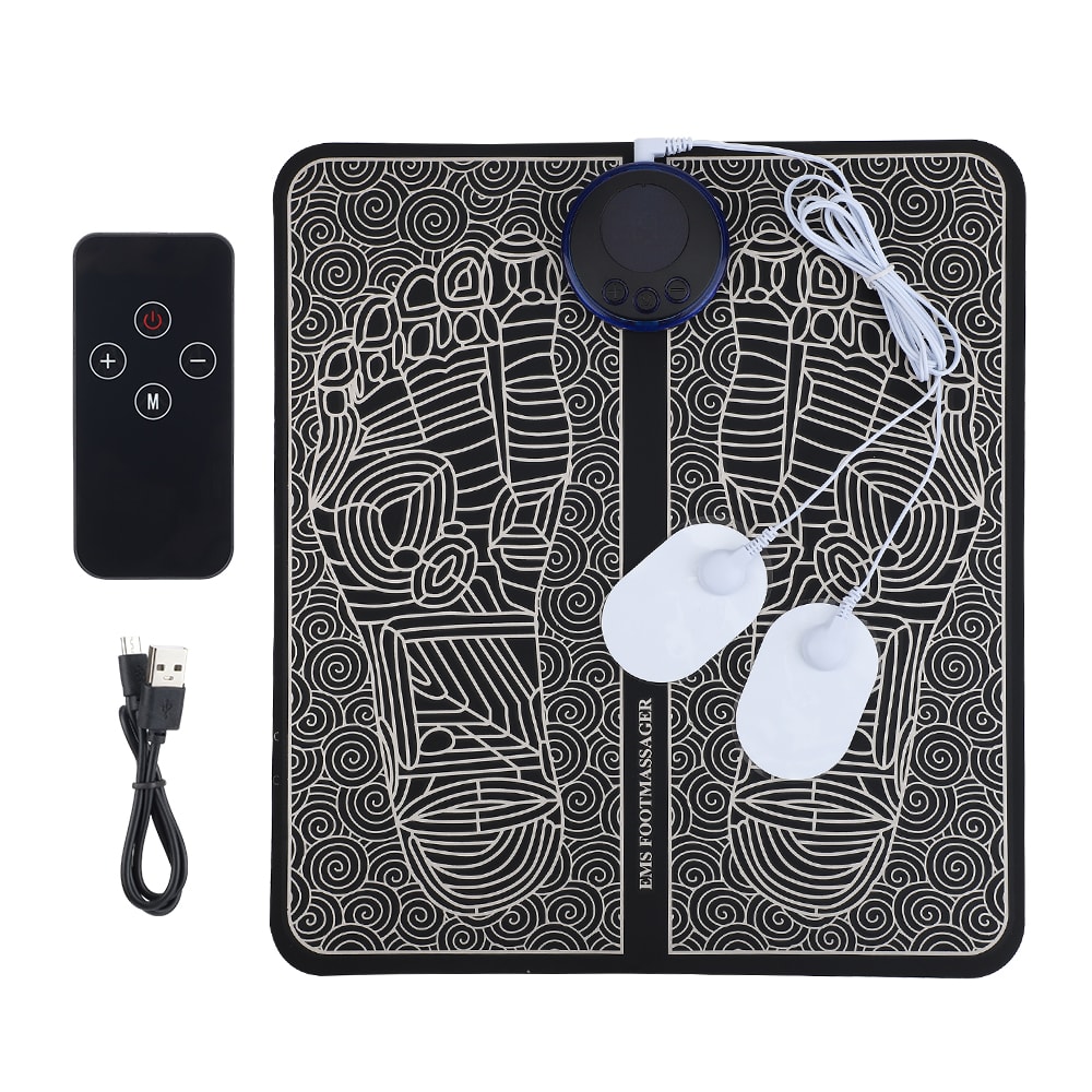 Electrical Muscle Stimulation Foot Massager Pad Microcurrent Foot Exercise Ion Detox Spa for Slimming and Relaxation