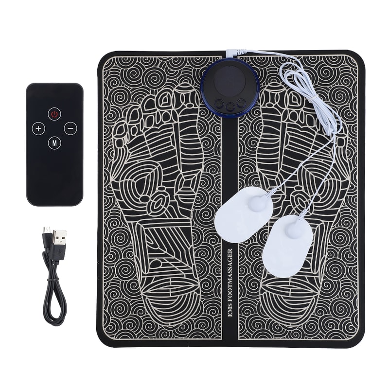Electrical Muscle Stimulation Foot Massager Pad Microcurrent Foot Exercise Ion Detox Spa for Slimming and Relaxation
