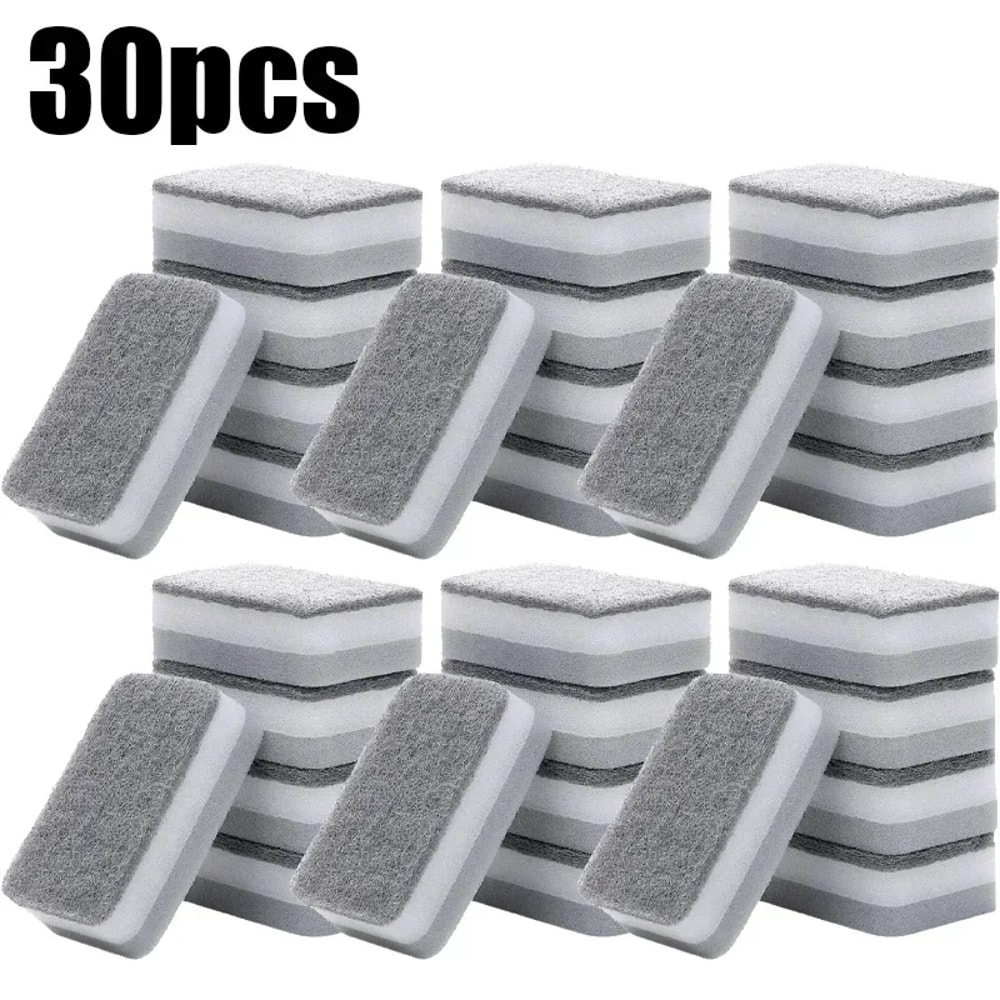 Magic Three Layers Cleaning Sponges Reusable Pan Pot Dishwashing Scouring Pads Household Kitchen Sp 8