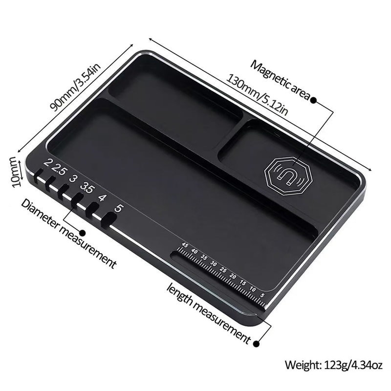 Magnetic Screw Tray With Aluminium Alloy Pad For RC Repair Perfect For Airplanes Cars Boats 2