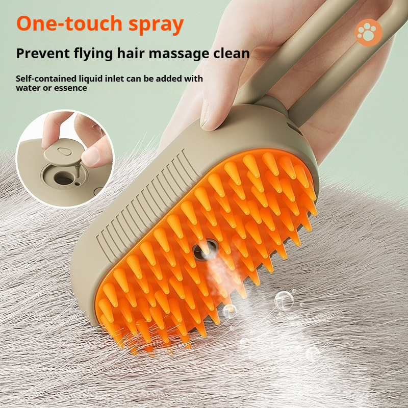 Pet Hair Removal Spray Comb One Button Massage Comb For Cats Dogs Anti Flying Hair Bath Brush Hai 0
