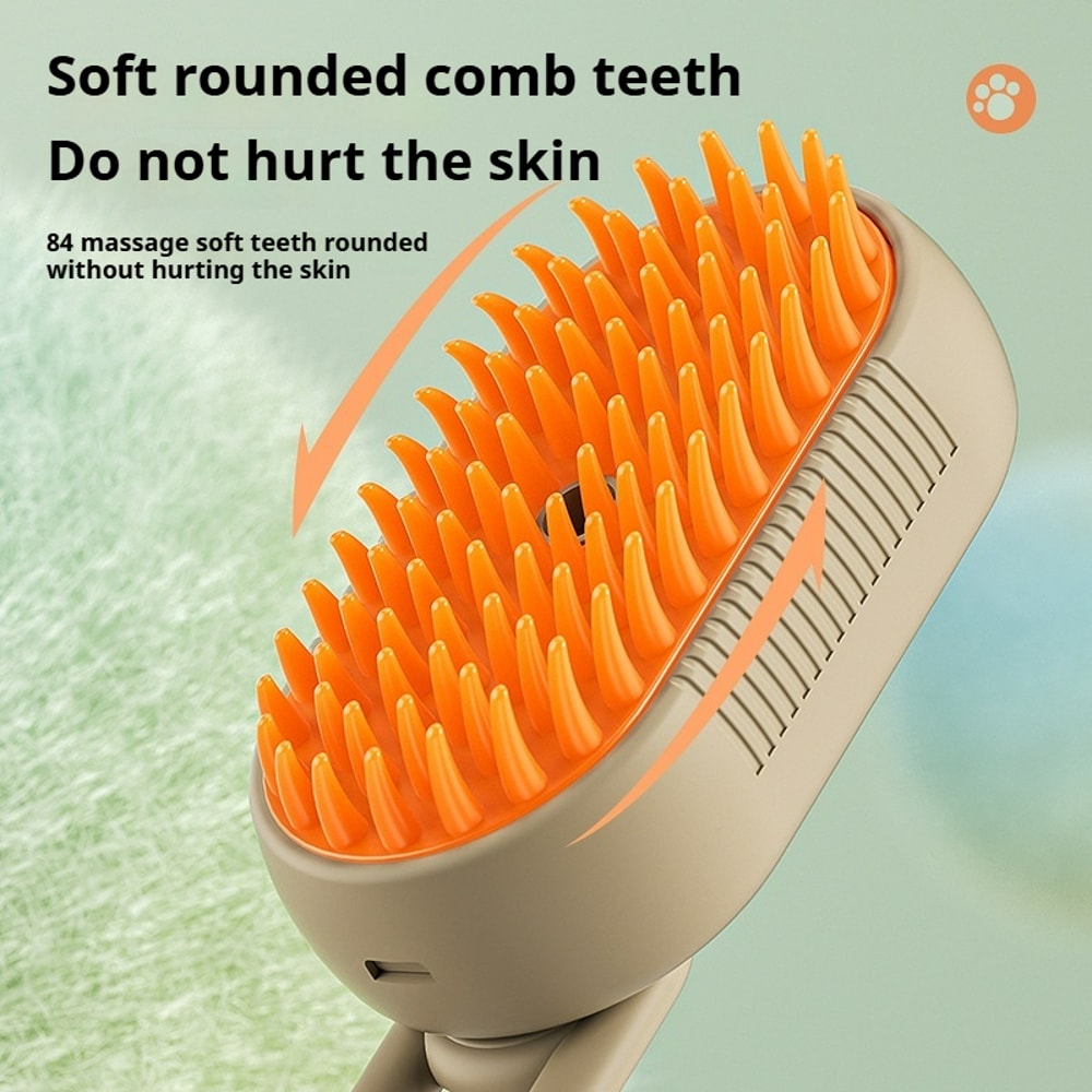 Pet Hair Removal Spray Comb One Button Massage Comb For Cats Dogs Anti Flying Hair Bath Brush Hai 3