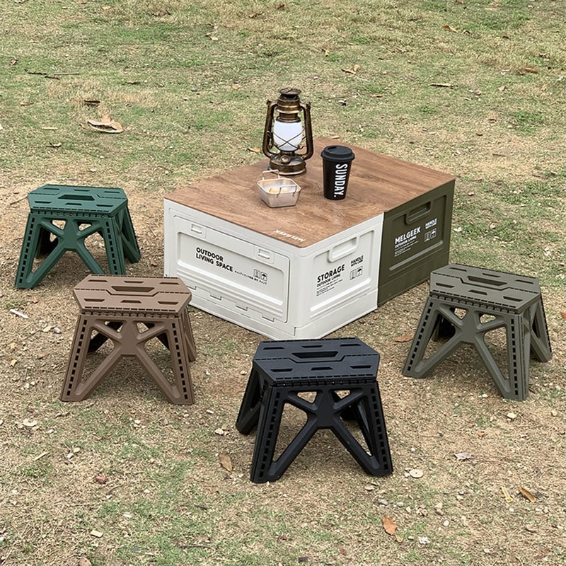 Portable Folding Stool High Load Bearing Durable Small Chair For Outdoor Use Ideal For Camping Hiki 1