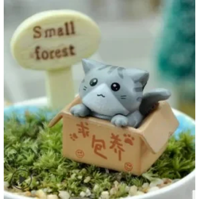 Mini Cat Garden Kitten Statue Cute Baby Room Decoration Gift For Children 3