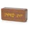 Wooden LED Digital Alarm Clock with Temperature Display for Bedroom & Office Decor