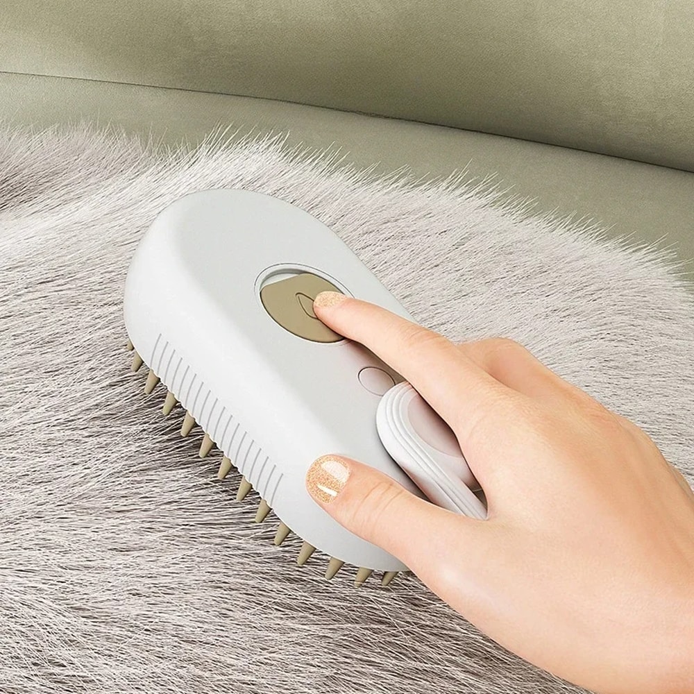 Cat Dog Pet Spray Massage Brush One Button Steam Spray Rotatable Floating Hair Bath And Hair Remova 0