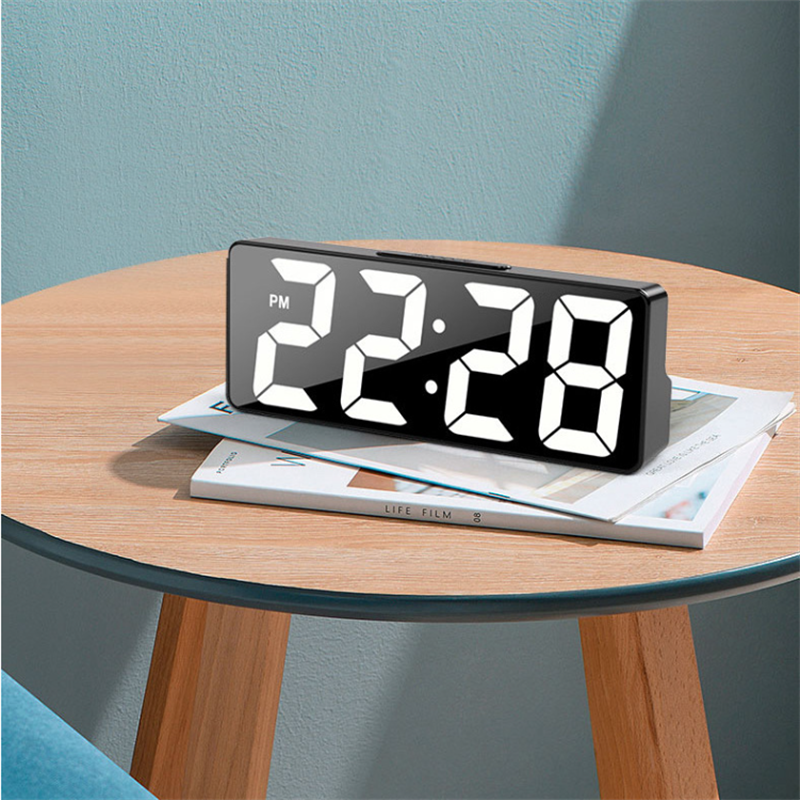 LED Digital Alarm Clock with Temperature Display & Adjustable Brightness Perfect for Bedroom and Desktop Use
