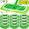 Reusable Microfiber Mop Pads For Wet Dry Cleaning Green Furniture Flooring Replacement 0