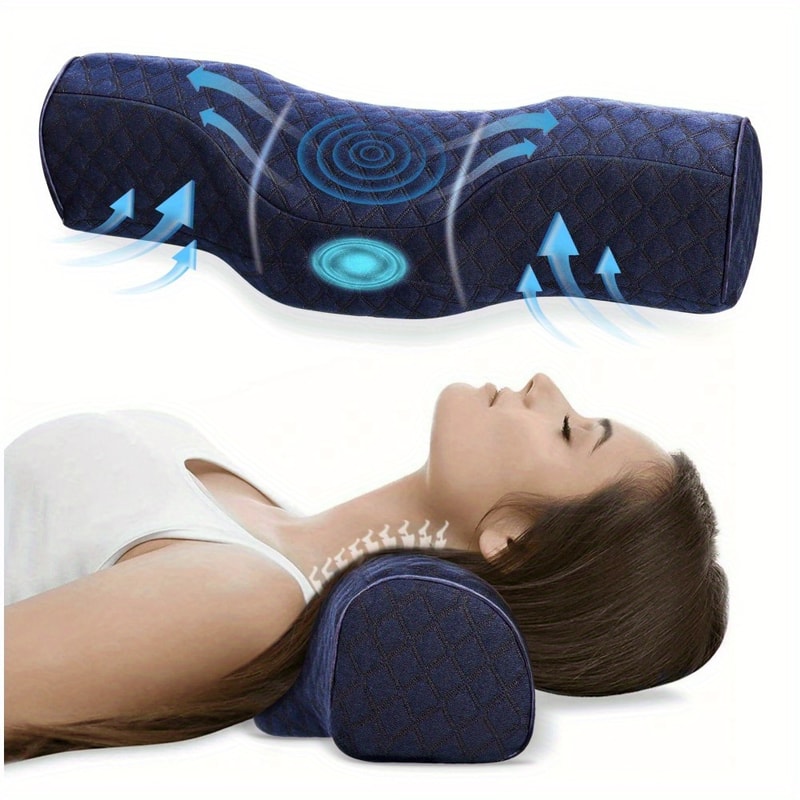 Orthopedic Neck Pillow for Superior Cervical Support Soft Memory Foam Breathable & Washable