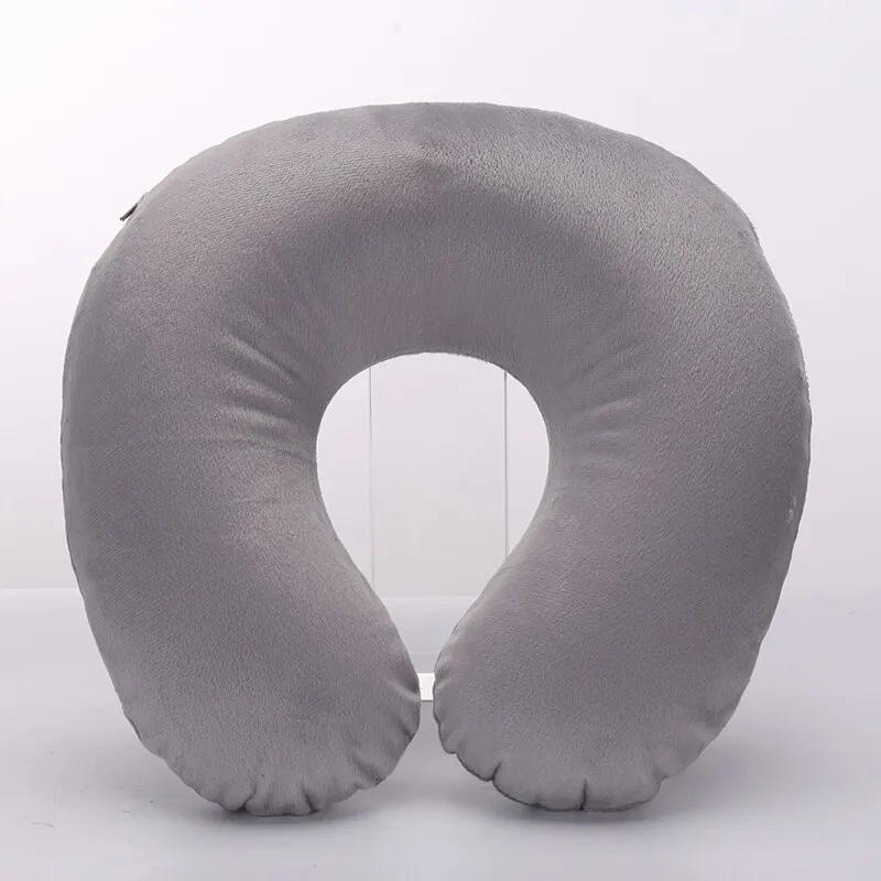 Portable Inflatable Travel Pillow For Neck Cervical Spine Support Plush Cushion For Office Sleep 4
