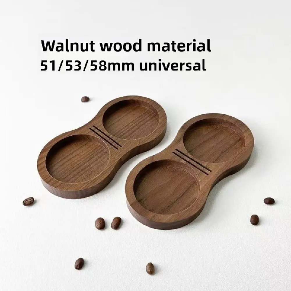 Walnut Wood Coffee Tamper Station Professional Non Slip Coffee Tamper Storage Base 4