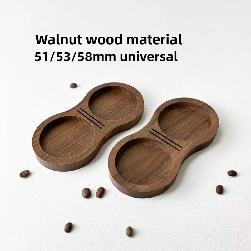 Walnut Wood Coffee Tamper Station Professional Non Slip Coffee Tamper Storage Base 4