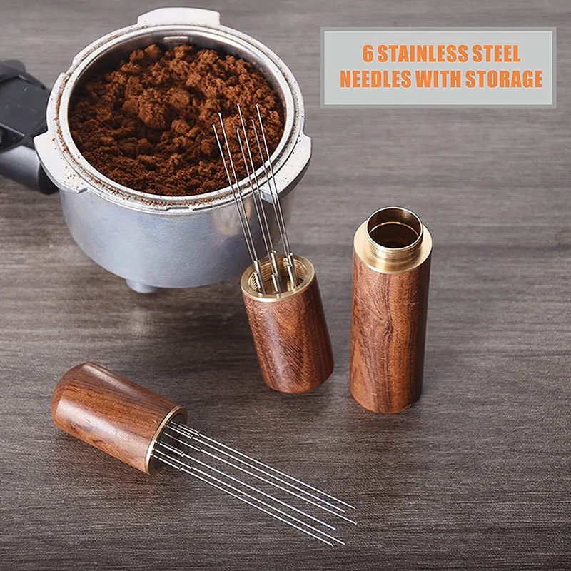 Stainless Steel Needle Distributor Coffee Tamper Espresso Leveler Perfect For Professional Barista 2