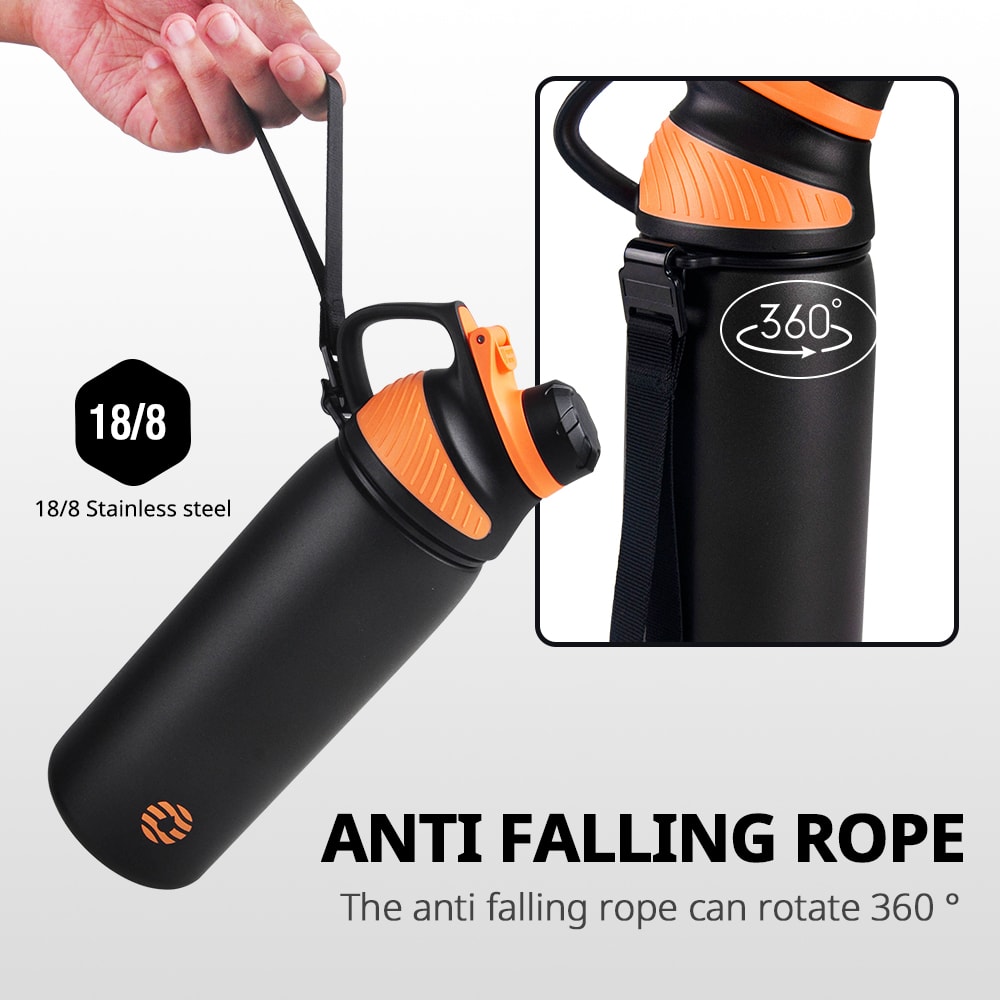 Thermos Stainless Steel Water Bottle With Magnetic Lid Leak Proof Double Wall Vacuum Flask For Spor