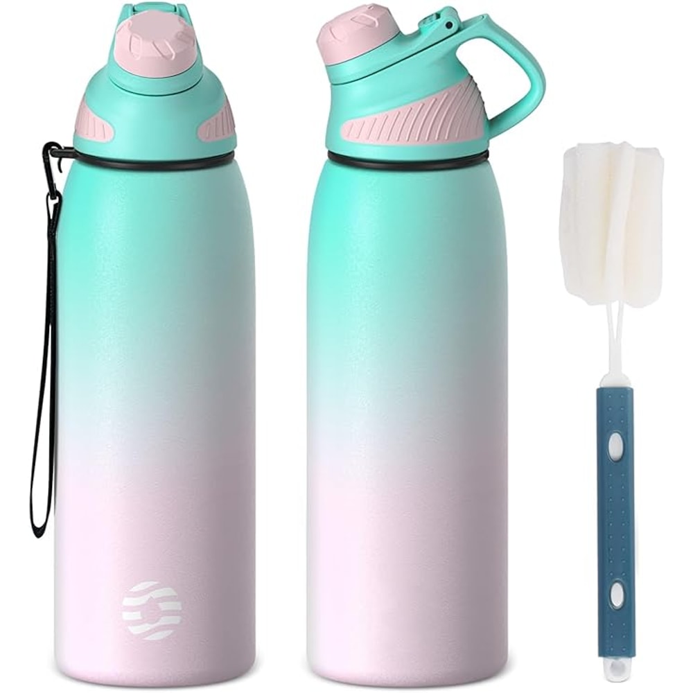 Thermos Stainless Steel Water Bottle With Magnetic Lid Leak Proof Double Wall Vacuum Flask For Spor