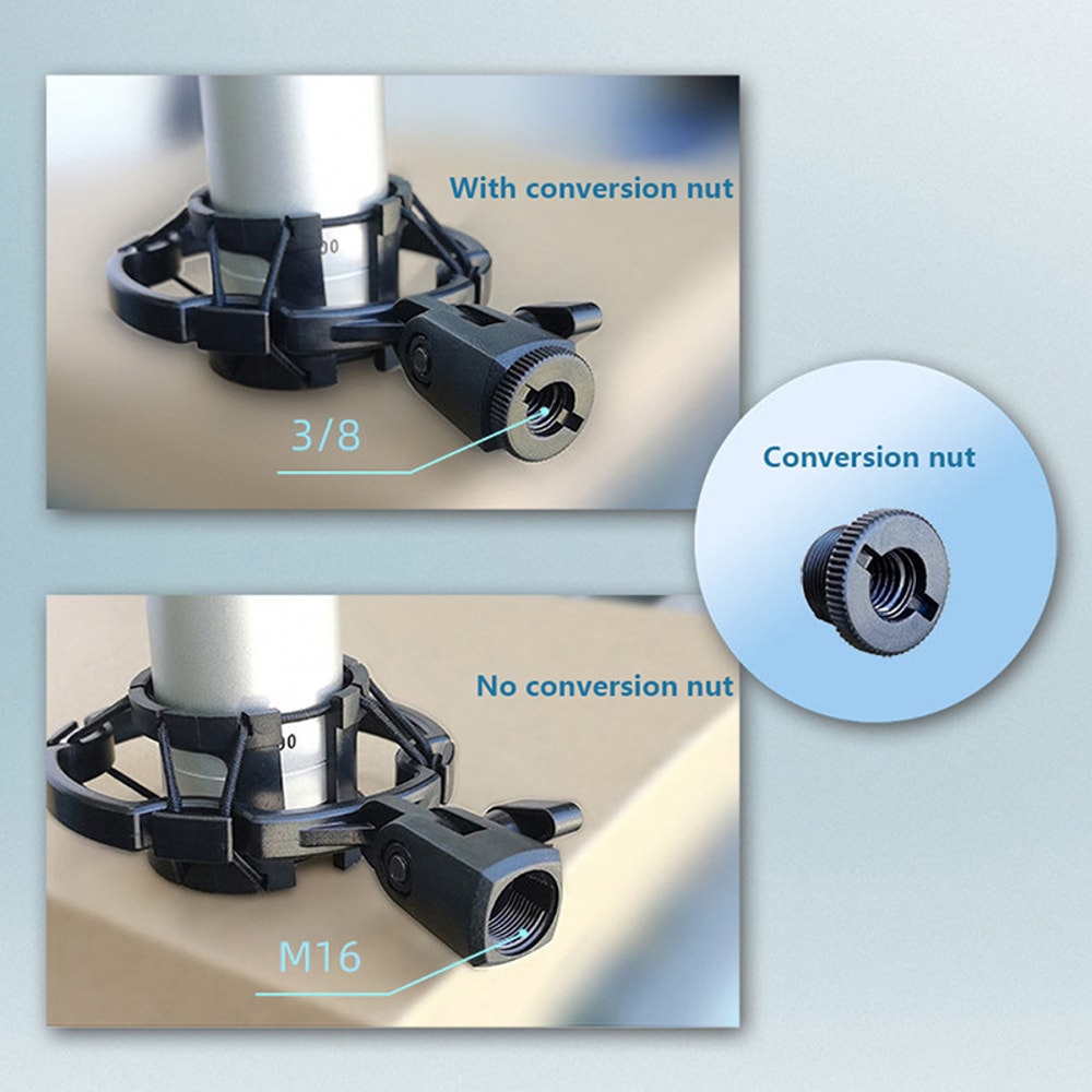 Universal Professional Condenser Microphone Shock Mount Holder For Studio Recording Compatible With 1