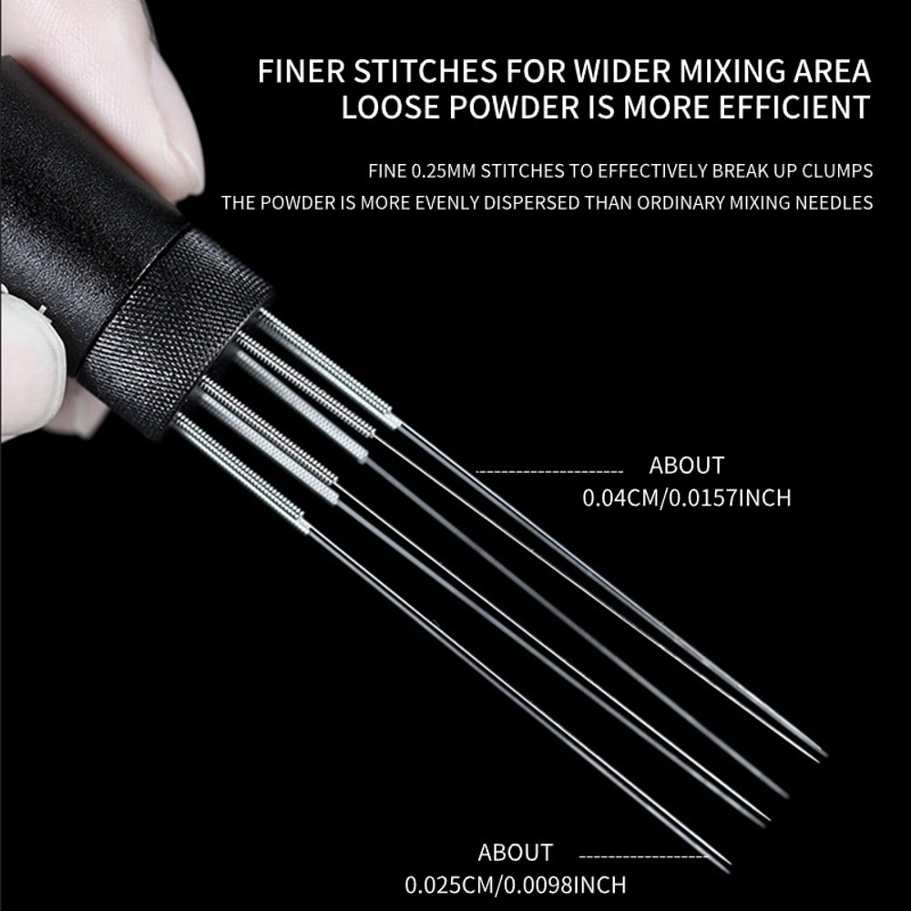 Espresso Coffee Stirrer Needle With Magnetic Absorption Stand Barista Coffee Stirring Distribution 1