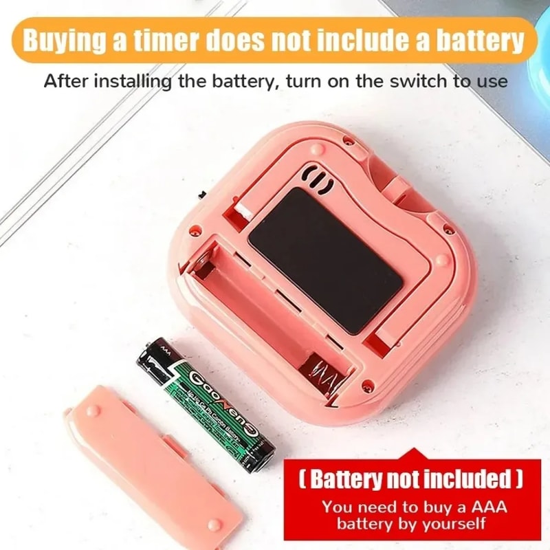 Magnetic Digital Timer LED Display Clock Manual Electronic Countdown For Kitchen Study And Sports U 3