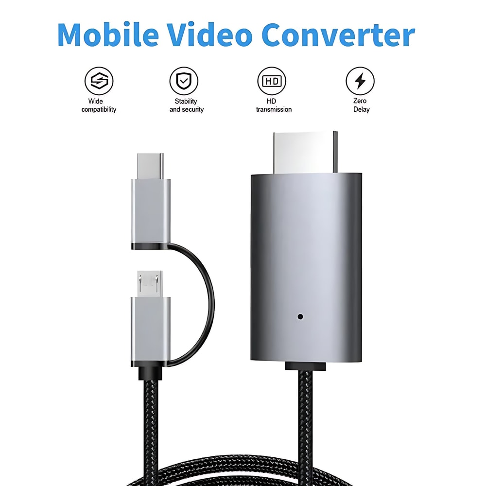 HD Streaming TV Stick Dongle Micro USB Type C To HDMI Compatible Cable For Screen Mirroring 3