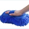 Blue Microfiber Chenille Car Wash Sponge Premium Auto Cleaning Glove Towel For Scratch Free Care 2