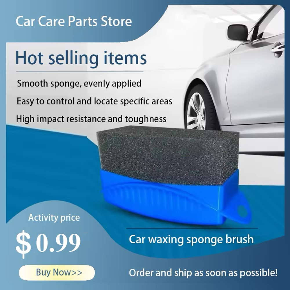 Waxing Sponge Brush With Cover For Car Motorcycle Wheel Polishing ABS Tire Cleaning And Contour Dr 2