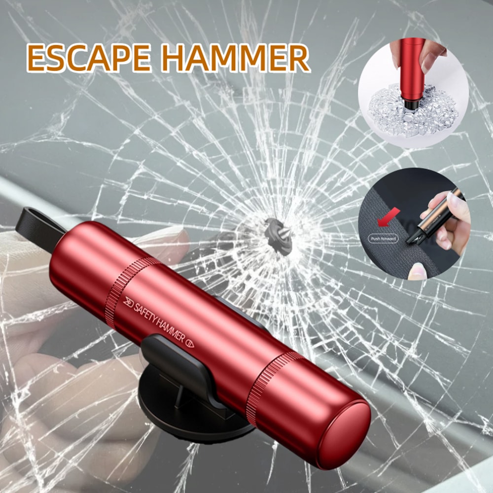 Car Escape Tool Window Breaker & Seatbelt Cutter Life Saving Vehicle Safety Hammer for Emergencies