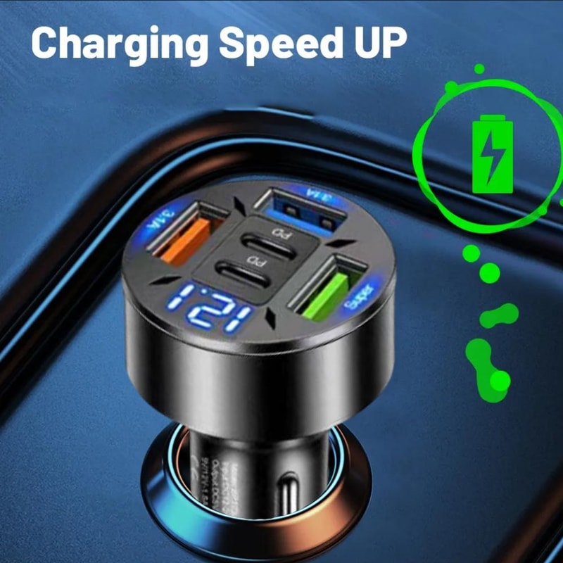 Fast Charging USB C Car Phone Charger Type C Adapter for In Car Charging