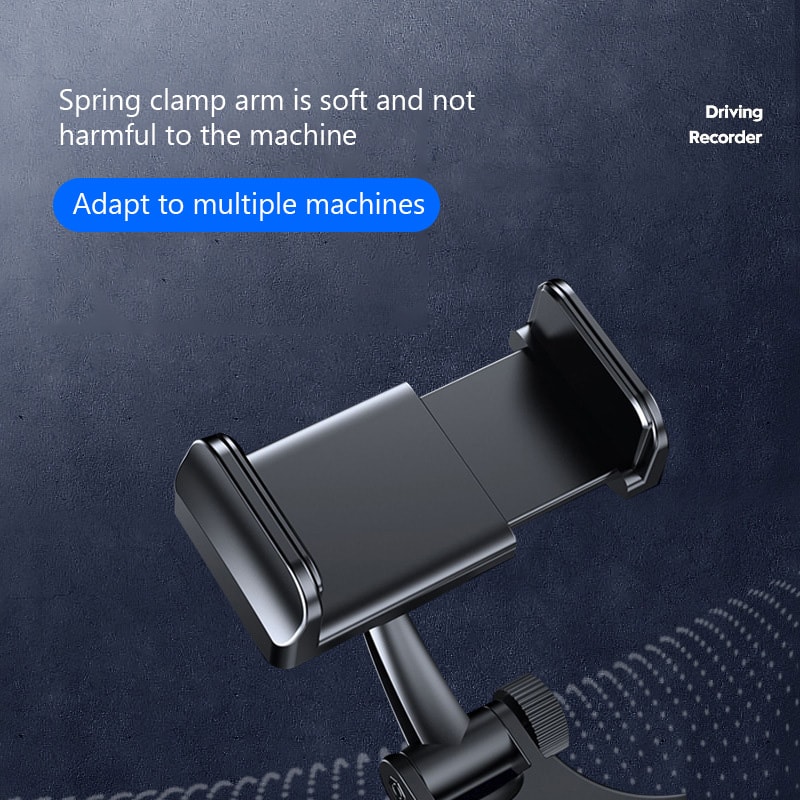 Adjustable Rearview Mirror Phone Holder For Car Stable Gripper Smartphone Navigation Mount 3