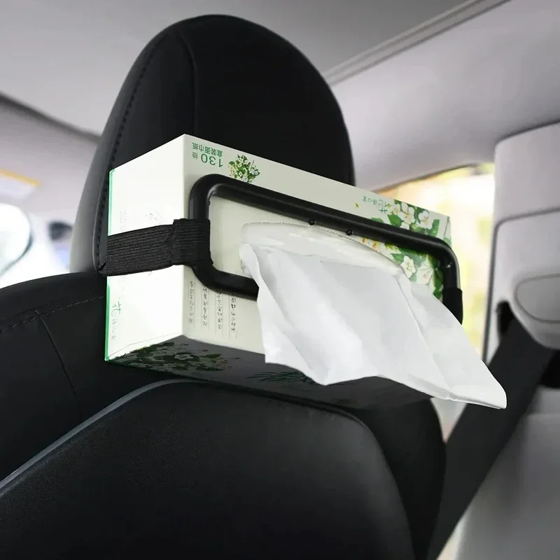 Car Paper Towel Holder Clip Seat Back Visor Hanging Storage Box Frame For Convenient Storage 0