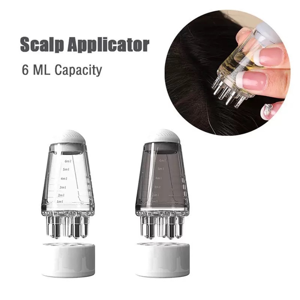 Scalp Applicator Hair Regrowth Massage Comb Hexagon Head Oil Roller Ball For Styling Relaxation 2